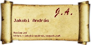 Jakobi András névjegykártya